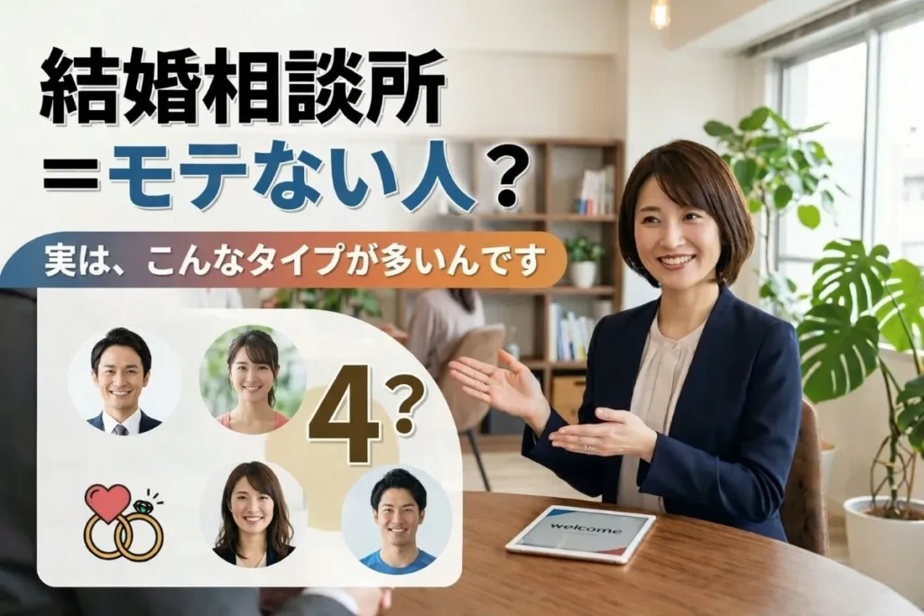無料相談で結婚相談所で活動されている人のタイプを説明する神戸の婚活カウンセラー。