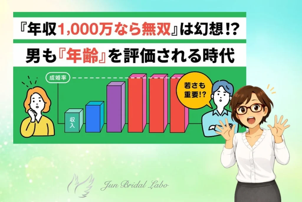 高年収なら幸せ？20代・30代で本当に選ばれる男性の共通点を解説する神戸・西宮の結婚相談所のカウンセラーのイラスト
